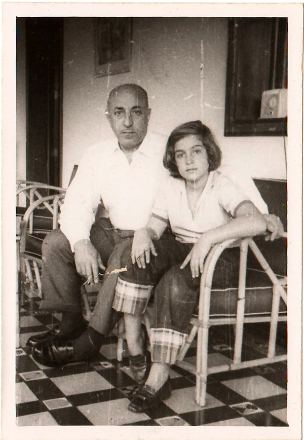 Con mi padre, 1955.