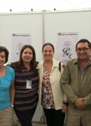 Con Milagros Socorro, Yolanda Pantin, Francisco Suniaga y Leonardo Padrón, Filcar, Margarita, 2015.