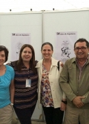 Con Milagros Socorro, Yolanda Pantin, Francisco Suniaga y Leonardo Padrón, Filcar, Margarita, 2015.
